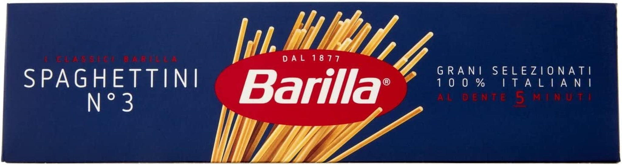 Barilla Pasta Klassische Spaghetti n.5 av högkvalitativ Hartweizen immer al dente, (1 x 500 g), smaklös
