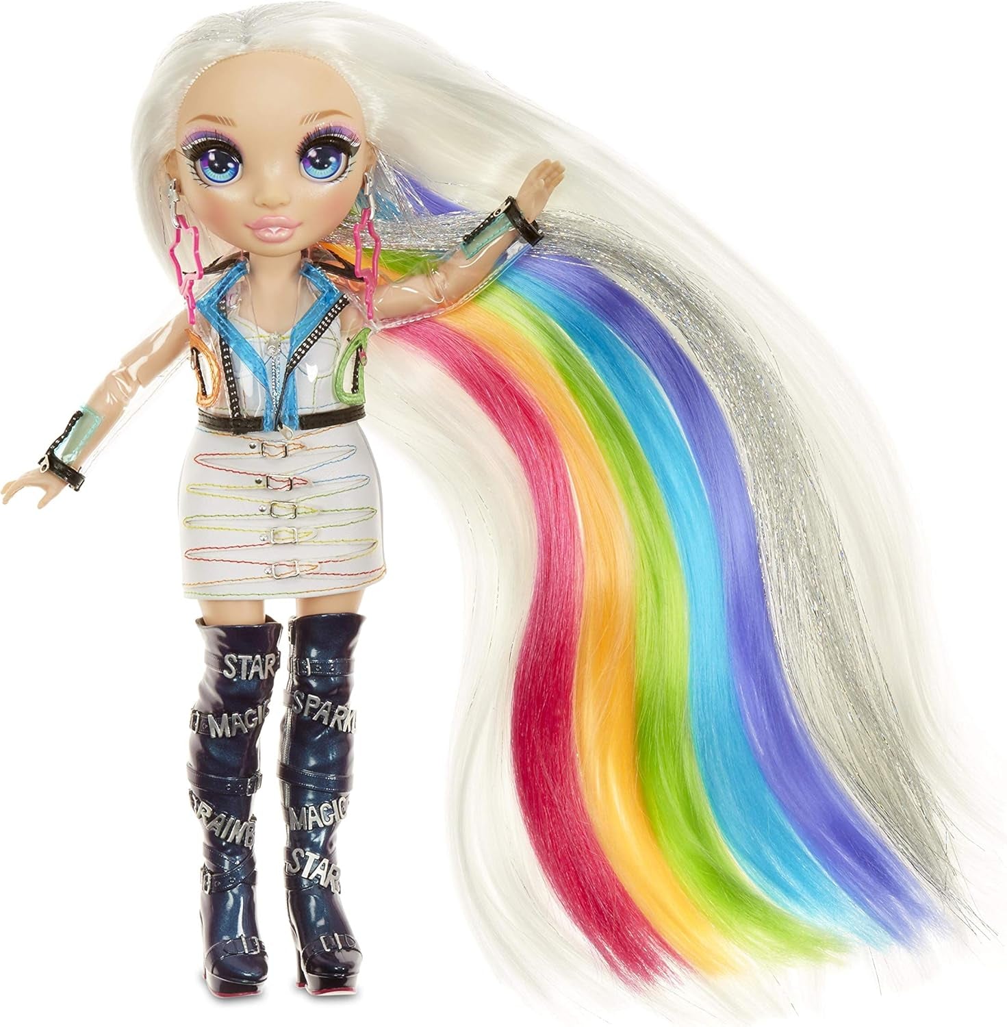 Rainbow High Hair Studio - Exklusivt Amaya Raine Doll Lekset med långt hår för styling - Inkluderar tvättbar hårkrita, hårborste, tillbehör - Present för barn från 6 år och uppåt