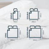 Allergitäcke Snuggledown Freshwash, 13,5 Tog Winter Warm, bomull, vit, enkelsäng Täcken och täcken Naty Shop