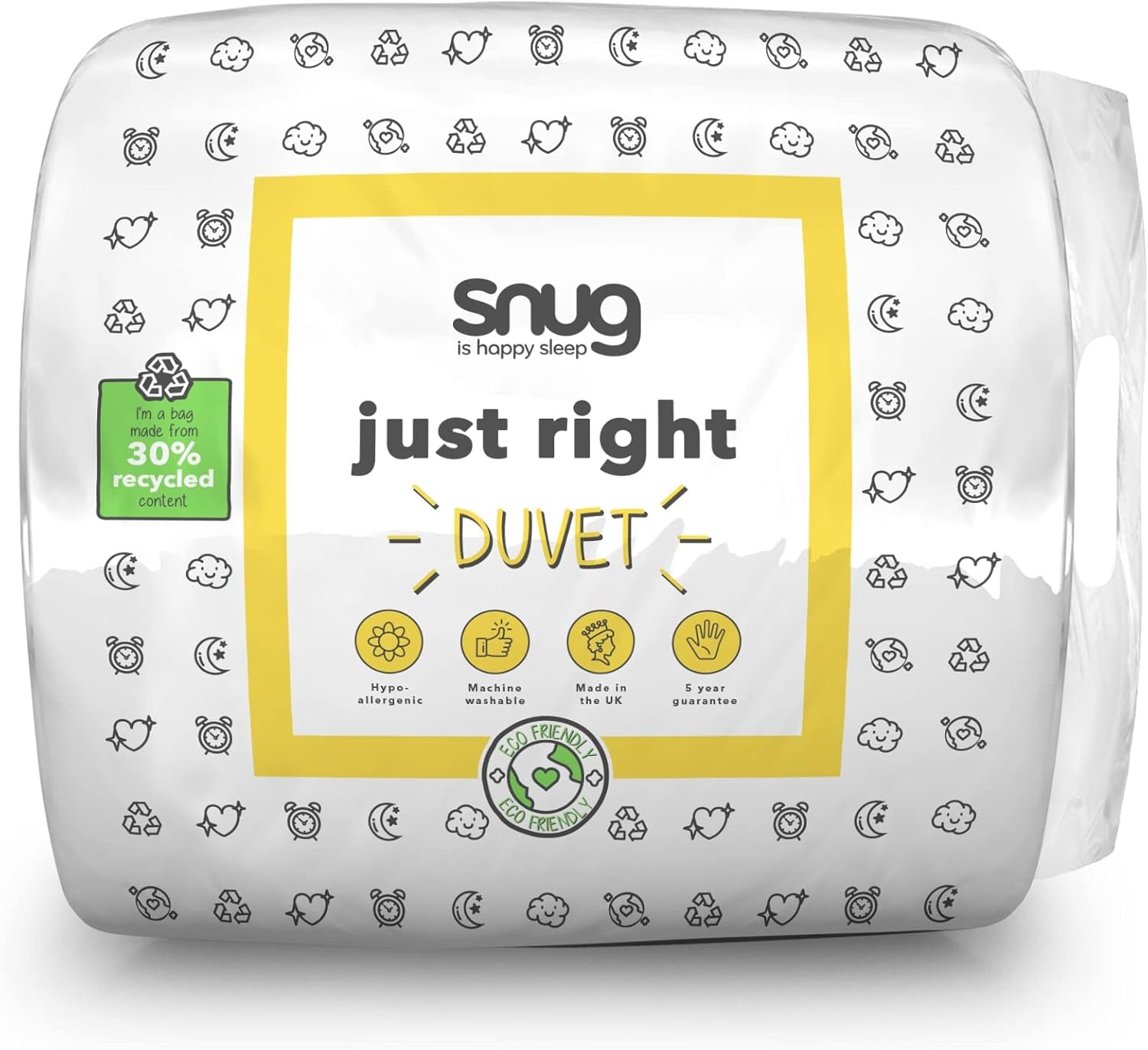 Just Right Snug Täcken, 10,5 tog, hålfiber, vit, dubbelsäng Täcken och täcken Naty Shop Dubbelsäng 10,5 Tog