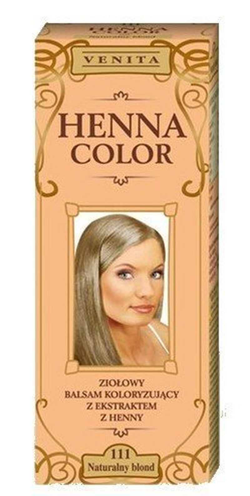 Henna Color 111 Natural Conditioner för blont hår Hårfärg Natural Hårfärgningseffekt Henna Eco Hårfärgning Naty Shop Beige (Blond) 75 Ml (1 förpackning)