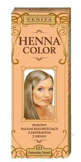 Henna Color 111 Natural Conditioner för blont hår Hårfärg Natural Hårfärgningseffekt Henna Eco Hårfärgning Naty Shop Beige (Blond) 75 Ml (1 förpackning)