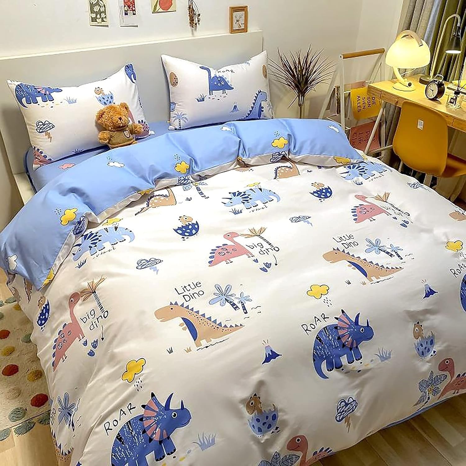 Sängkläder för barn, unisex, dinosaurier, bomull Sängkläder - barn Naty Shop
