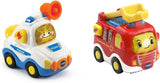 Vtech TUT TUT Baby Flitzer - Polis - För 1-5 år & TUT TUT Baby Flitzer - Brandbil - Leksaksbil med musik, ljusknapp, intressanta meningar och ljud - För 1-5 år Bebe Toys Naty Shop Baby Flitzer brandbilspaket