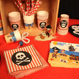 ARTS DE LA TABLE 20 bomullsservetter, 33 X 33 cm, 3 lager, piratflagga