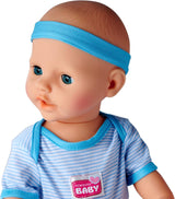 Simba 105030044 - Newborn Doll - Pojke, helvinyldocka med sovande ögon, dricks- och vätningsfunktion och tillbehör, 8 delar, 43 cm, babydocka, 3+