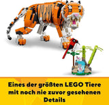 LEGO 31129 Creator Majestic Tiger, Panda eller Fish 3-i-1 djurfigursset leksak för barn Pojkar och flickor Byggset för djurbyggande leksak Besuche den LEGO-Store