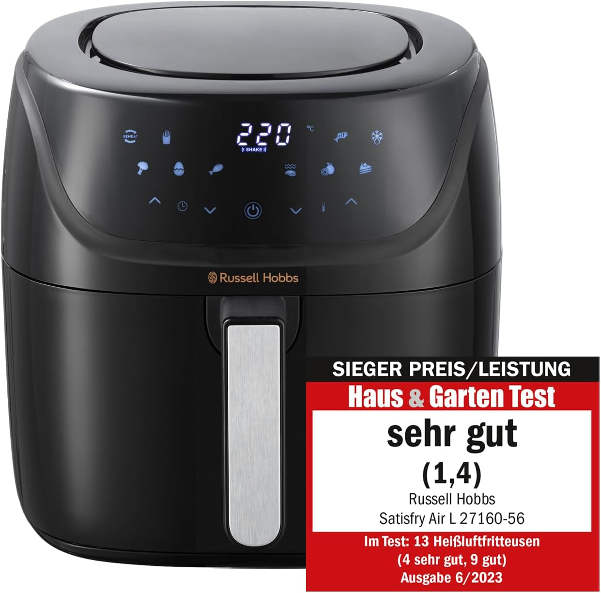 Russell Hobbs Air Fryer L 4L Rapid Airfryer, 7 matlagningsfunktioner, 10 program Hushållsapparater Naty Shop Heißluftfritteuse