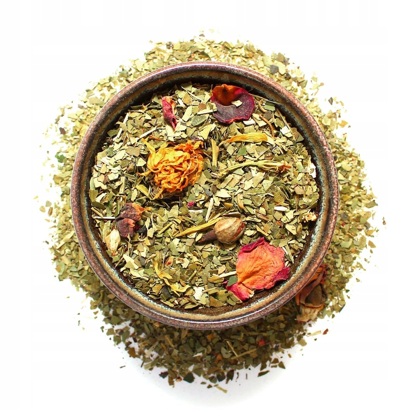Yerba LAS FLORES 1 kg ● Yerba Mate-te med brasilianska persikor ● Jasmin ● Mate-te från mateblad ● Naturliga smaker ● Yebra Mate-te med guarana 50 g ● Yerba Mate-te med hela blad 1050 g ● Veganskt
