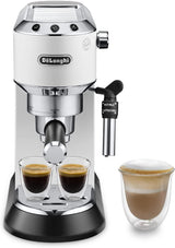 De'Longhi Dedica Style EC 685.B – Espressomaskin med portafilter, espressomaskin med professionell mjölkskummare, endast 15 cm bred, för malet kaffe eller ESE-kapslar, 1 l vattentank, svart