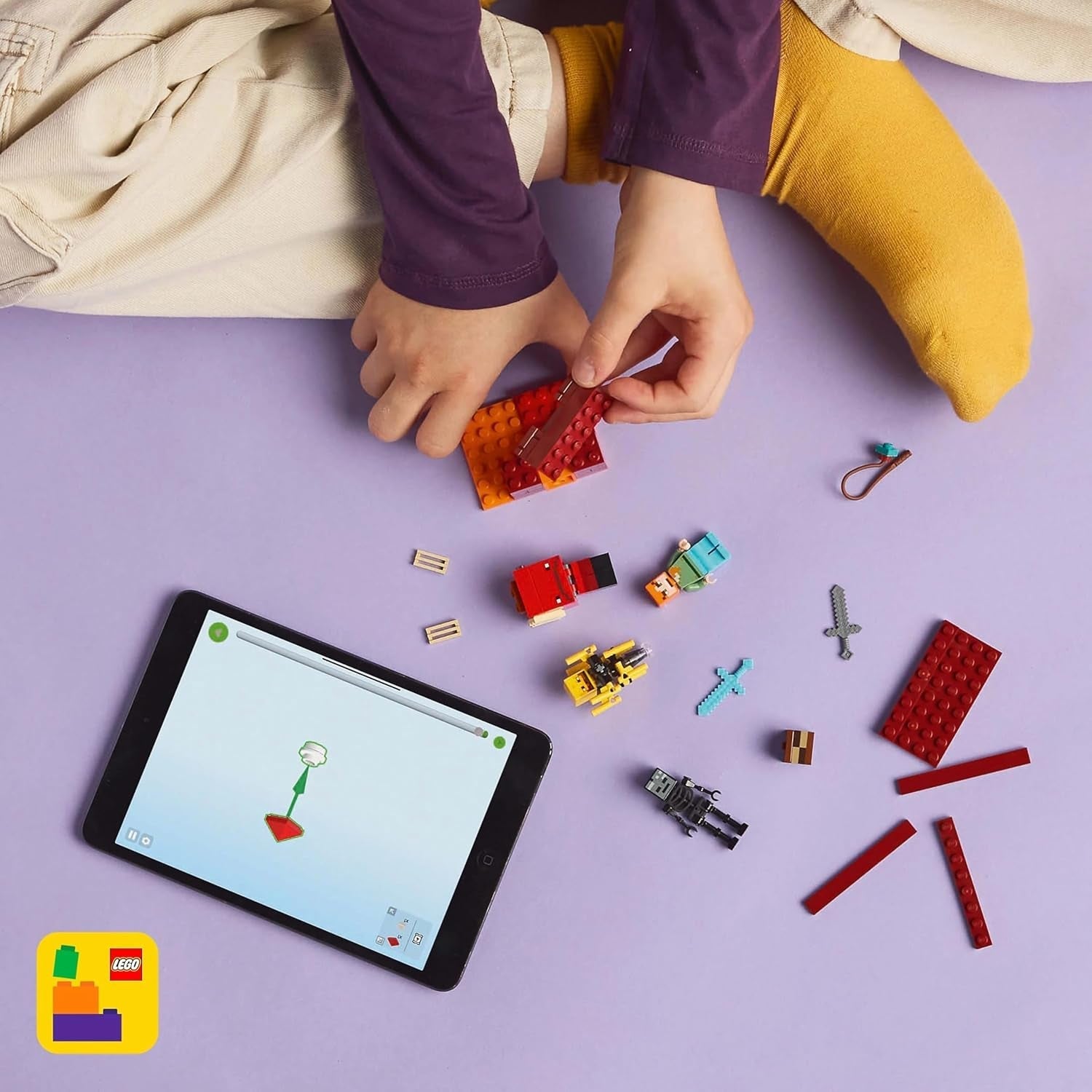 LEGO Minecraft Lava Duell of the Deep, Leksak för TV-spelsfans, fästning med minifigurer inklusive Alex, Skeleton Wither, Lohe och Strider, Present för flickor och pojkar 6 år gamla 21266 Byggset Beuche den LEGO-Store