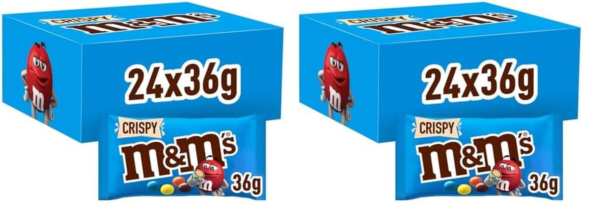 M&M's Peanut Chocolate Bulk Pack 24 x 45 g Choklad Peanut Smaksatt Linser Chokladpresent (1080g) Idealisk som godis med fotbollstema