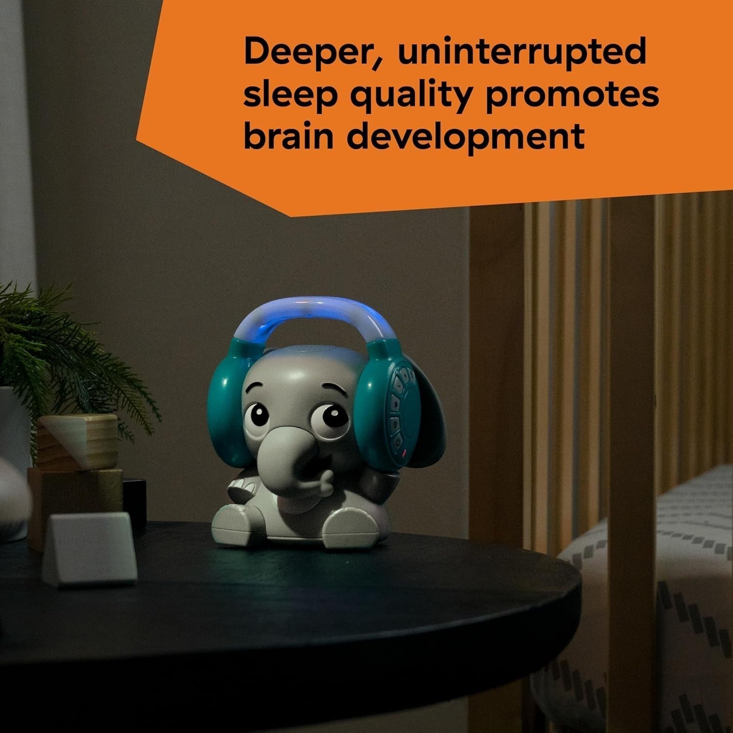 Baby Einstein Earl the Elephant Bluetooth ljudmaskin, musiksystem + nattljus, baby till småbarn leksaker Bebe Naty Shop