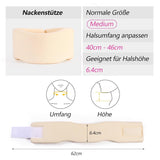 RESTCLOUD Nackstöd Tillverkat av mjukt skum, universalkrage, justerbart nackstöd för sömn - Lindra nacksmärta (vit, 6,4 cm djup krage, M) Cervikala ortopediska kuddar Naty Shop