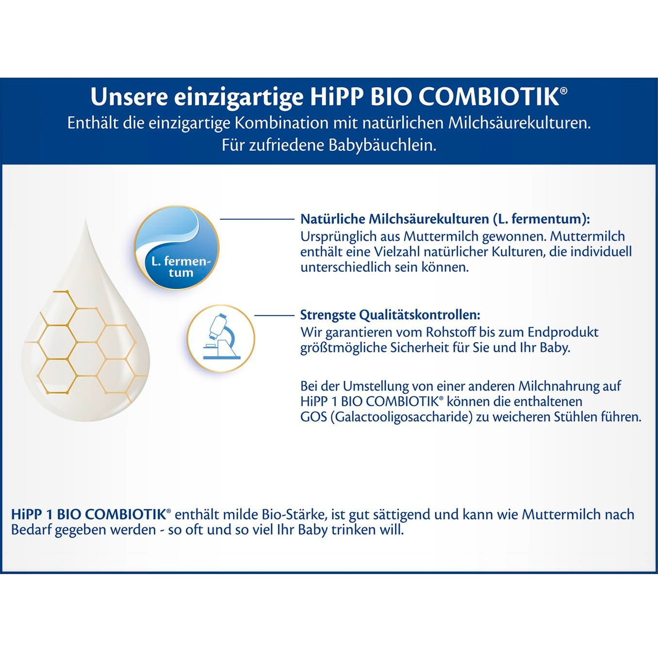 HiPP 1 Organic Combiotik (4 x 600g), mjölkpulverformel för spädbarn från födseln, med naturliga kulturer av mjölksyra och lättbehandlad organisk stärkelse, av bästa ekologiska kvalitet