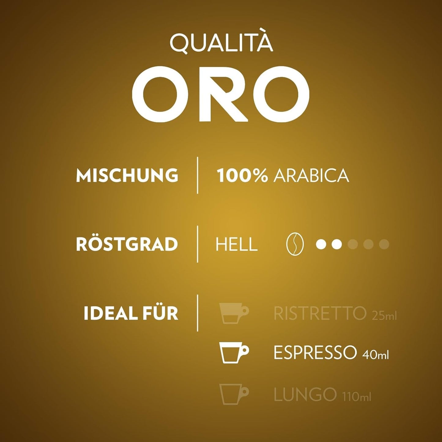 Lavazza Qualità Oro, Arabica-Bohnen med fruktig-blommig smak, 10 kapslar, Nespresso-kompatibel
