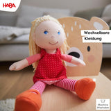 Mjuk docka HABA Annelie - Mjuk docka med arrangerat hår - Med utbytbara kläder - Från 18 månader - 30 cm - Tvättbar - 1302108001