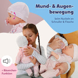 BABY Born Annabell 43 cm - Mjuk docka med 7 elektroniska funktioner och ljud - Lämplig för barn från 3 år och uppåt - Docka inkluderar tillbehör - Kräver batterier