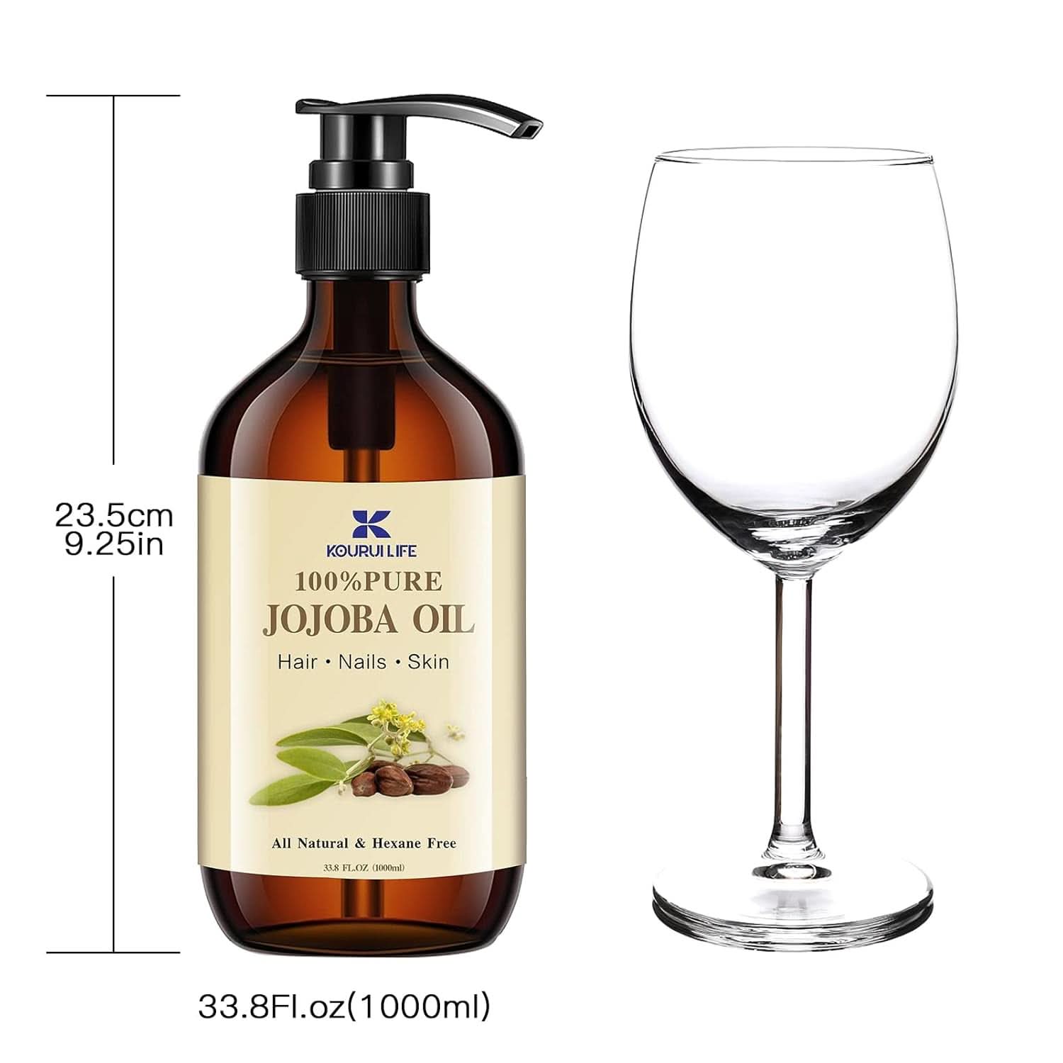 Ekologisk jojobaolja 1 liter, 100% ren Kosmetik och skönhet Naty Shop