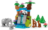 LEGO DUPLO Town Wild Animal Familjer 3-i-1-set, pedagogisk leksak för småbarn med sköldpaddor, tigrar, elefanter, rådjur, pandor, set för förskolebarn från 2 år, Byggleksak med djurfigurer 10446 Byggset Beuche den LEGO-Store
