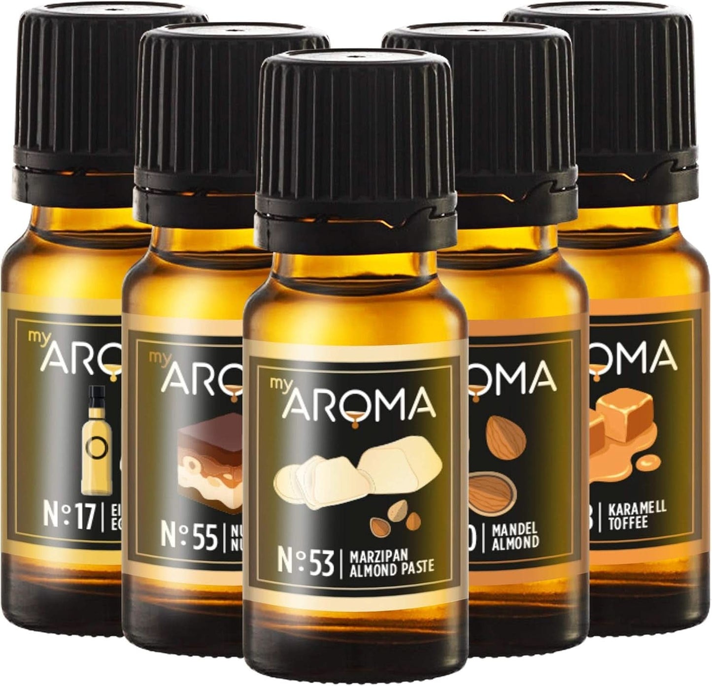 Myaroma | Set: Forest & Meadow - Ren naturlig smak med fruktsmak och fruktsmak (5 x 10 ml) | Sockerfri och osötad Naty Shop Sweeteners Master Baker
