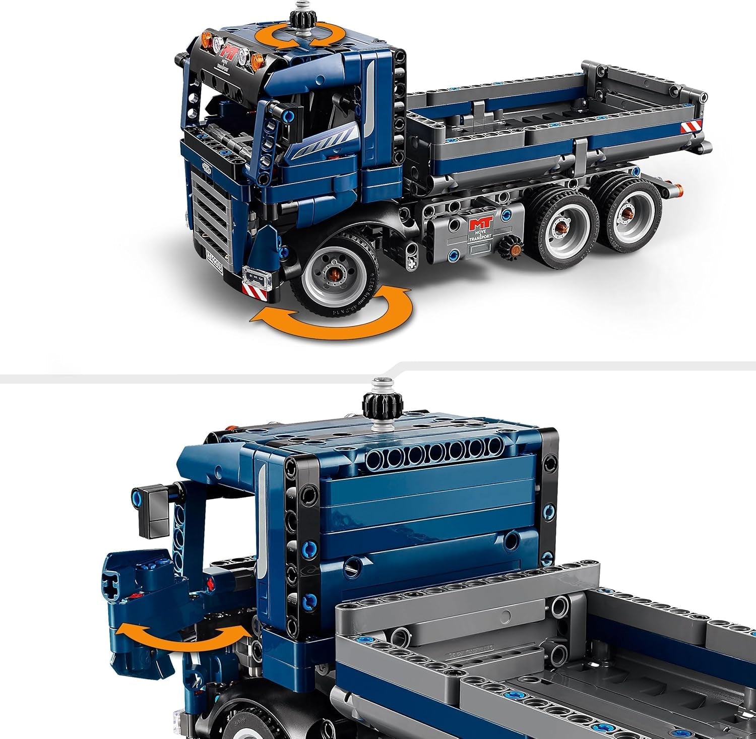 LEGO Technic Dump Truck leksak med ratt och rörlig dumper - blå byggfordon - presentidé för födelsedagar eller semester - byggset för pojkar och flickor från 9 år 42203 Byggset Besuche den LEGO-Store