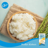 Q RICE | Weißer Klebreis Langkorn aus Thailand | Aromatisch mit klebriger Textur | Idealisk för curry, sushi, mochi eller rispudding 1 x 1 kg
