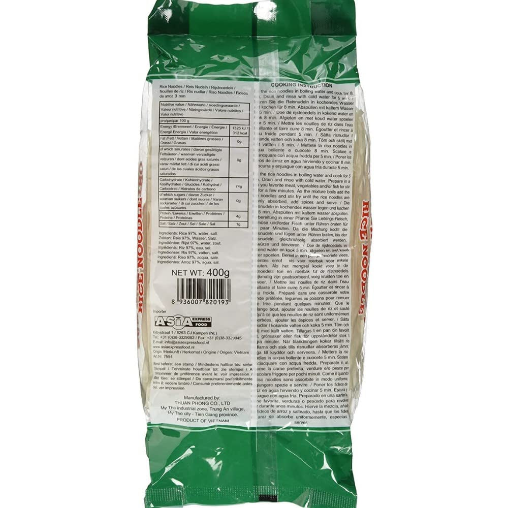 BAMBUTRÄD - Reisnudeln 3 Mm. - 1 X 400 GR