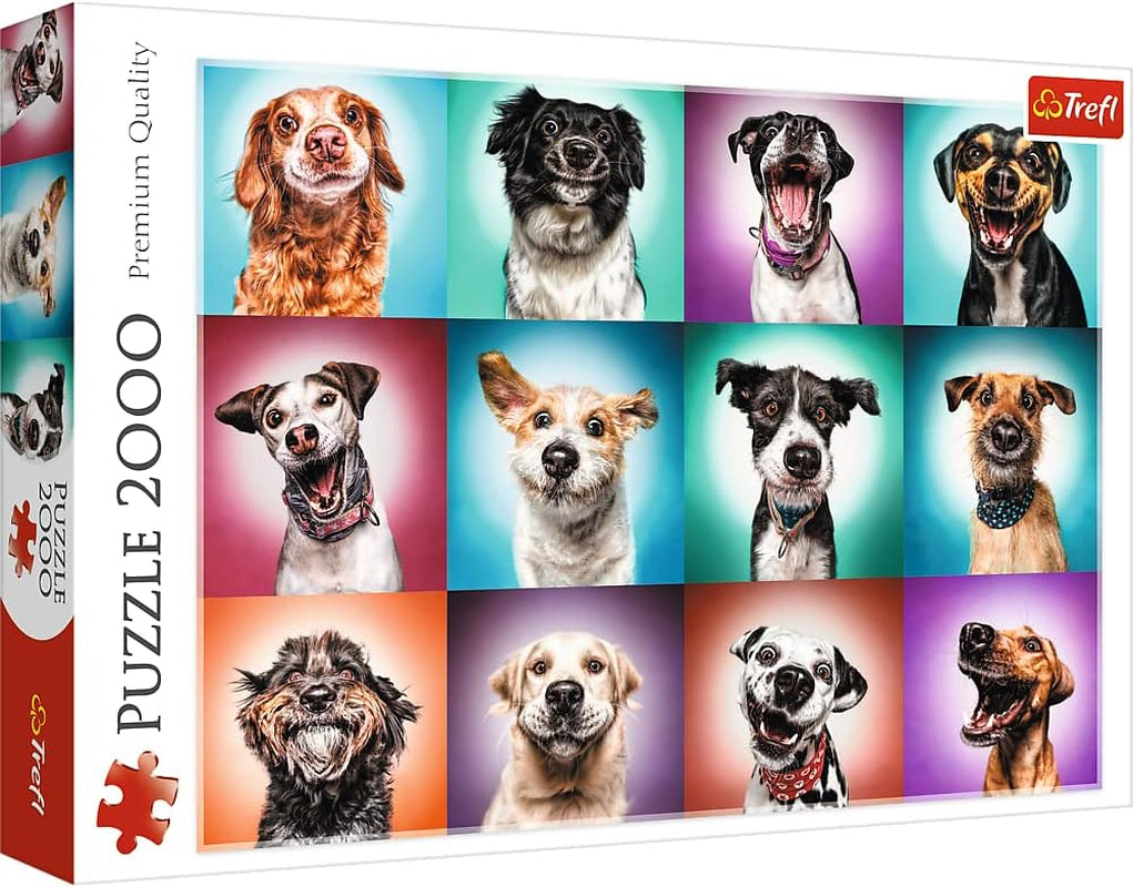 Trefl TR27119 Funny Dog Portraits II 2000 bitar, premiumkvalitet, för vuxna och barn från 12 år Pussel, färgat pussel Naty Shop Standardtitel