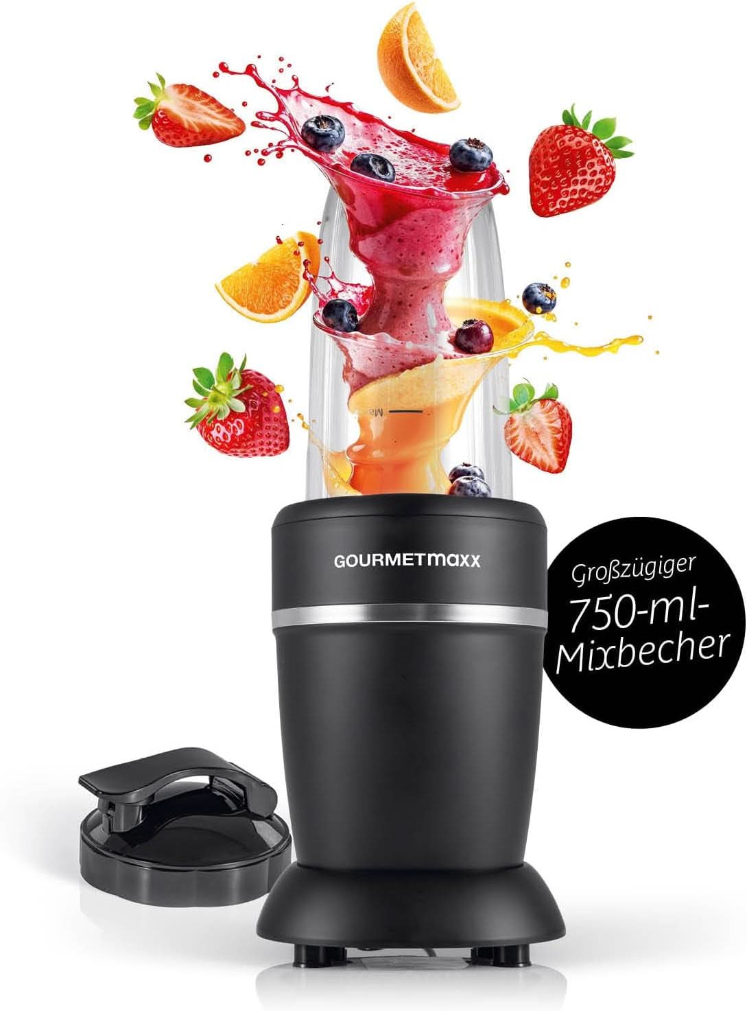 Gourmetmaxx Mr Magic Blender, Smoothie Maker med Xxl Naty Shop tillbehörspaket