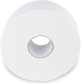 Quicky Jumbo 2-lagers toalettpapper, 25 cm Ø, ljus vit, präglad med fina prickar, 6 rullar - absorberande och rivtåligt för maximal hygien, perfekt för offentliga institutioner och industri