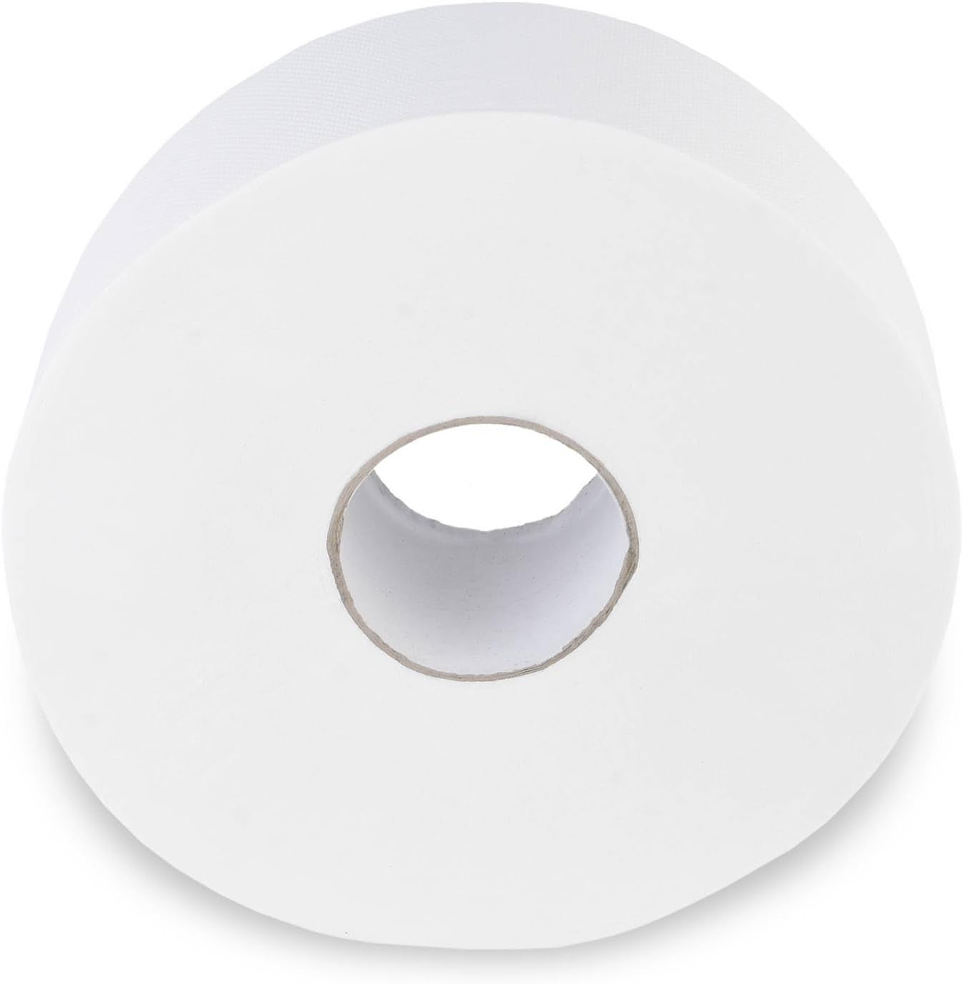 Quicky Jumbo 2-lagers toalettpapper, 25 cm Ø, ljus vit, präglad med fina prickar, 6 rullar - absorberande och rivtåligt för maximal hygien, perfekt för offentliga institutioner och industri