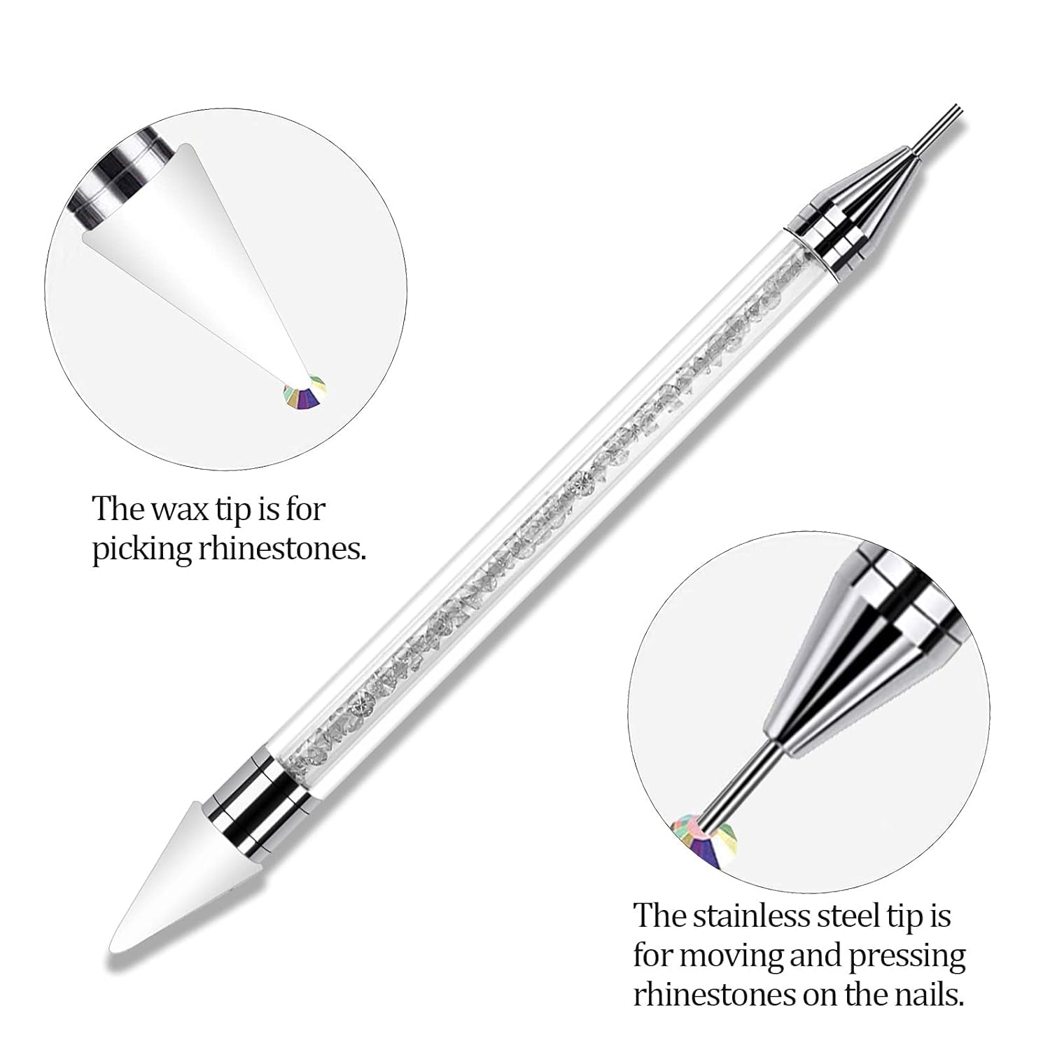 ANGNYA 4000 Stück Strasssteine Nägel Nail Art Strasssteine Dekorationen Nagelsteine Für Nail Art Zubehör Und Klare Kristall Strasssteine Handwerk Mit Pick up Pinzette Und Strass Picker Dotting Pen...