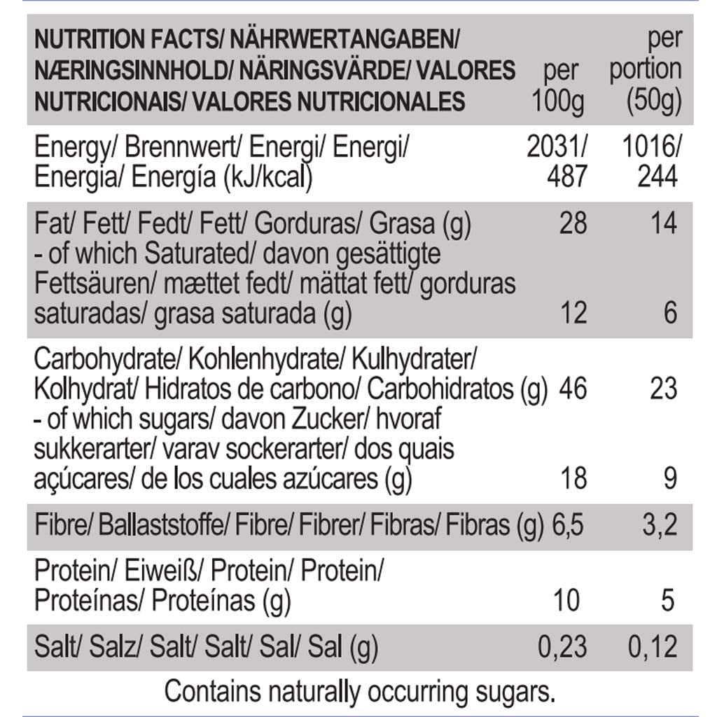 Veganska saltade karamellmandelkakor - individuellt förpackade glutenfria sojafria ekologiska mandelhavre - 12 x 50 g multipack (förpackning med 2)