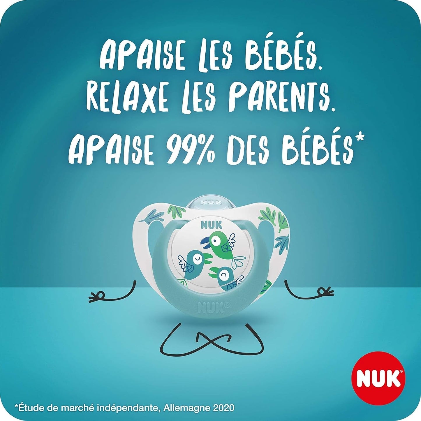 NUK Star Night & Day Baby Napp 0-6 Months Glow in the Dark BPA-fri Silikon Rosa Cat 2 Pack