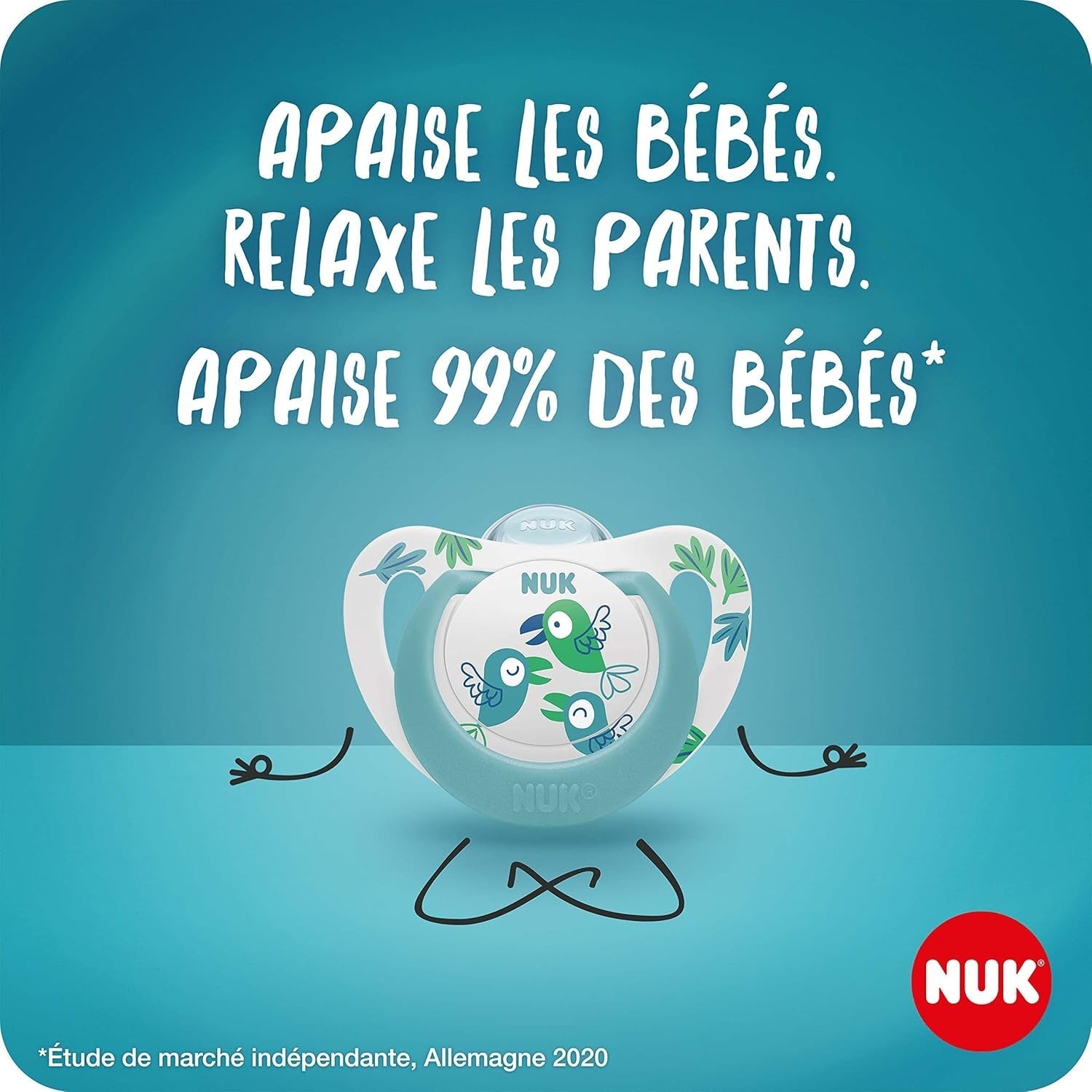 NUK Star Night & Day Baby Napp 0-6 Months Glow in the Dark BPA-fri Silikon Rosa Cat 2 Pack