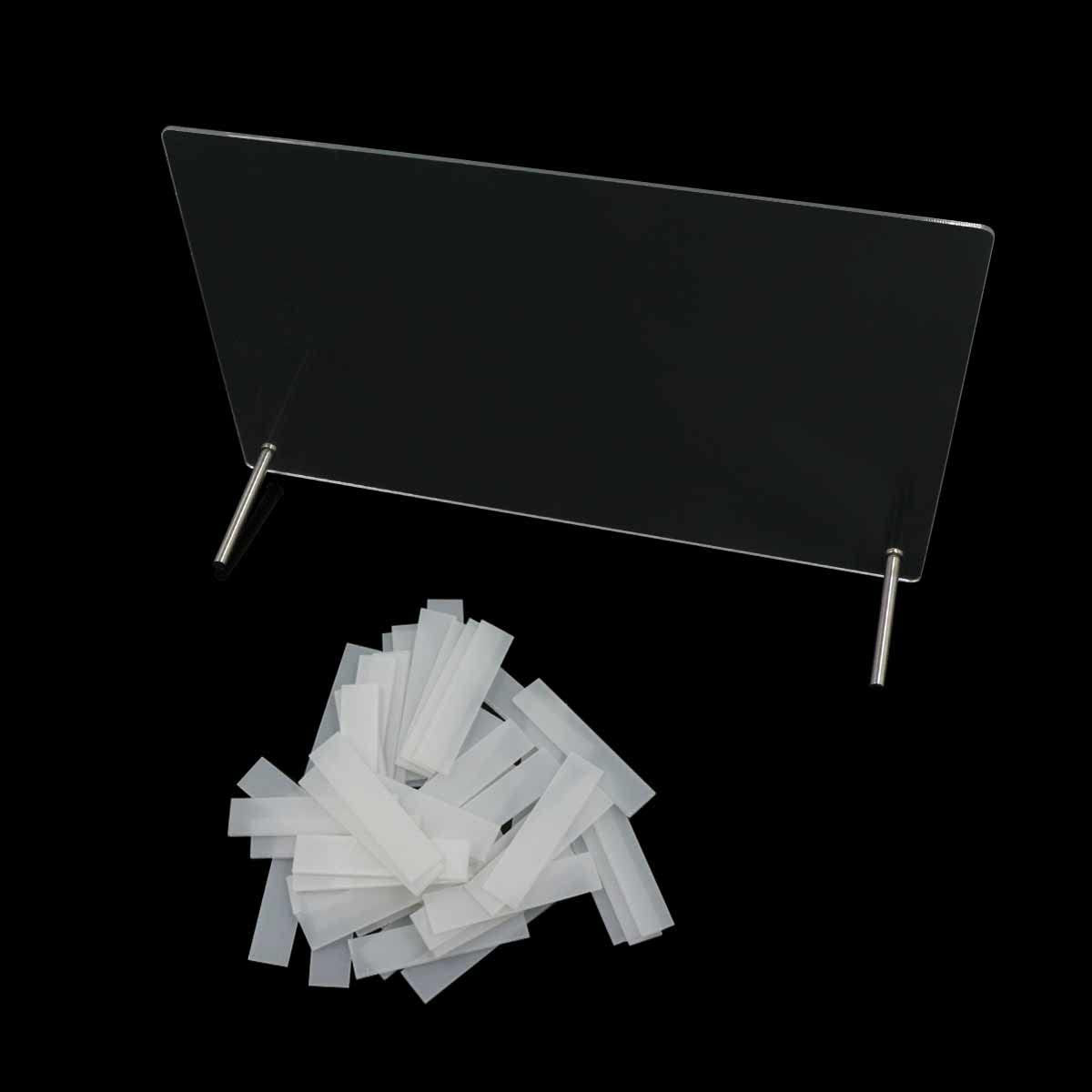Nageldisplaypanel i akrylglas med displayremsor och nanolim, spikspetsdisplay, transparent nagelkonst-färgkort, nagelkonstdisplay, nagelträningsdisplay (transparent)