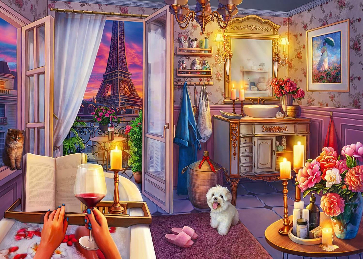Ravensburger Pussel - i badkar - 500 bitar Gold Edition Pussel Naty Shop