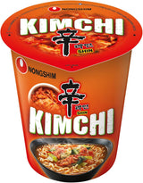 Nong Shim Kimchi Ramyun snabbnudlar - koreansk ramensoppa i en kopp - snabb förberedelse - 1 paket med 75 g