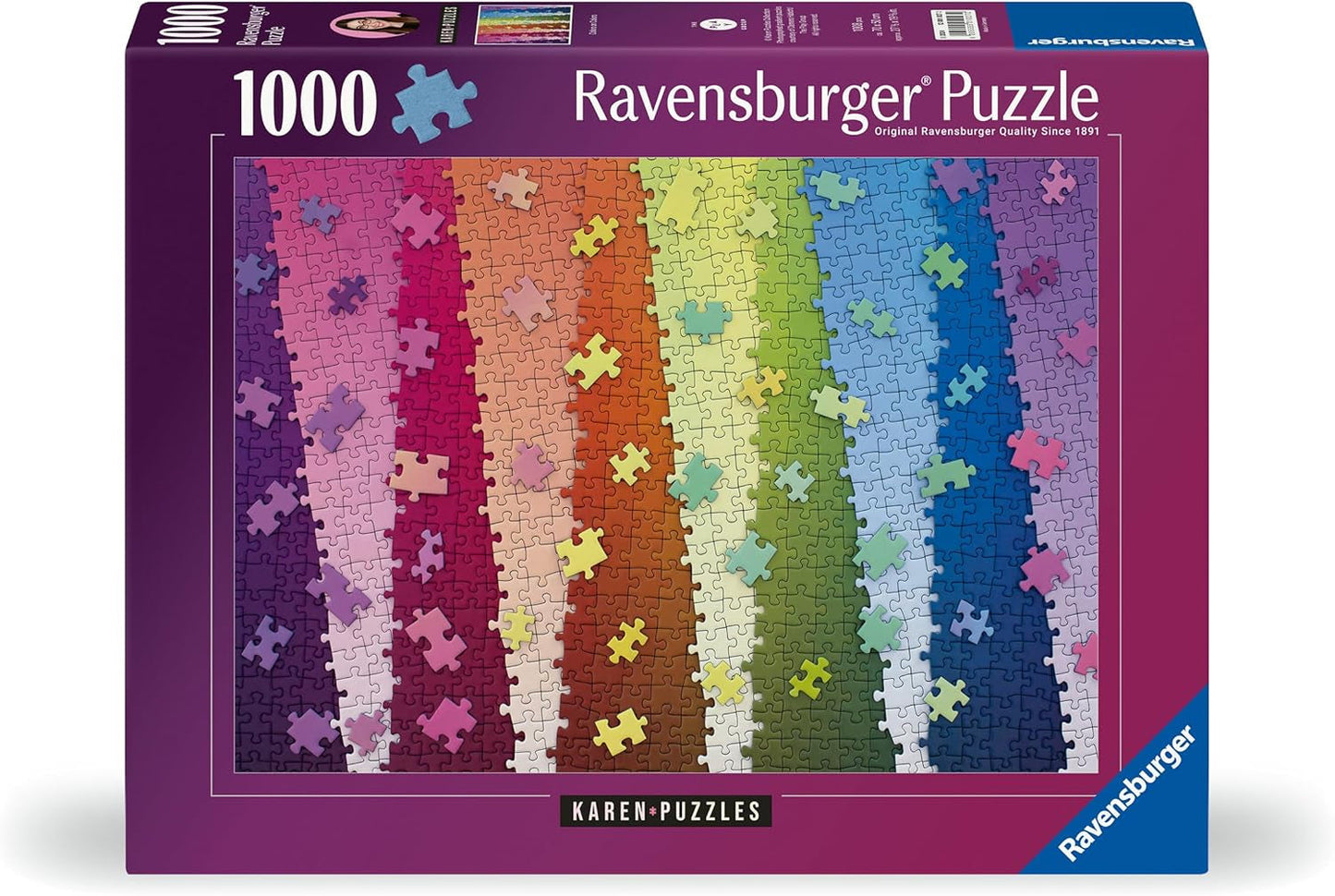 Ravensburger pussel för vuxna 1000 bitar - Färg efter färg Pussel Naty Shop