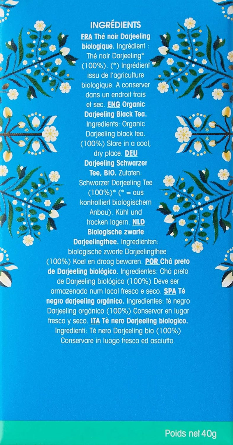ETS - Darjeeling svart te, BIO, 20 tepåsar (paket med 2)