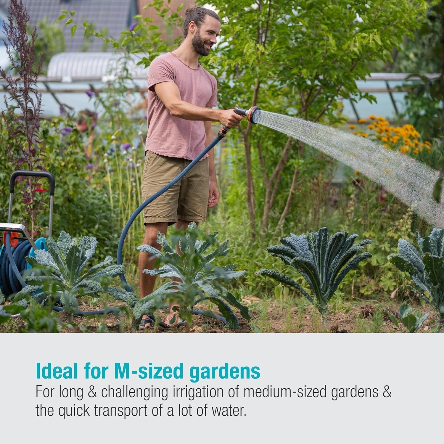 Gardena Liano Xtreme 3/4 tums set, 20m: Extremt robust trädgårdsslang i textil med lätt, väderbeständig PVC-innerslang (18480-20)