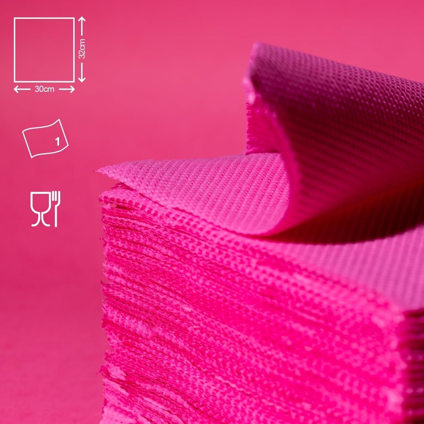 Renova Red Label Fuchsia Pappersservetter - 70 servetter