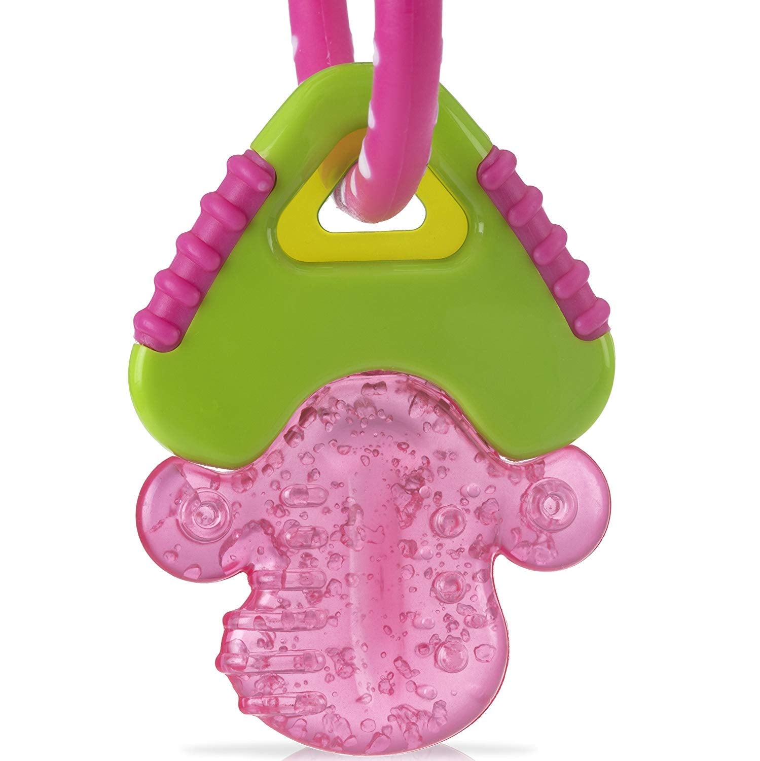 Nuby tandring för spädbarn främjar syn och motorik; den isgelgripande leksaken når till och med molarerna; från 4+ månader