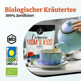 VITSTORM® BIO TEE Mom & Kids - Te för kvinnor och ammande - Rooibos, äpple, fänkål, citronmeliss, alchemilla, jordgubb - Avkopplande te - Fruktigt och gott - Koffeinfritt - Örtte 100 g