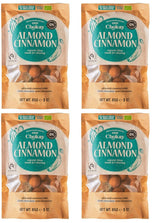 Set med 4 ekologiska bites - kanelmandlar/kanelmandlar i belgisk mörk choklad/utan tillsatt socker, inga sötningsmedel/VEGAN & FAIR TRADE / 4 x 85g