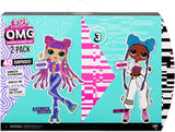 LOL Surprise OMG Fashion Doll 2er-Pack ROLLER CHICK & CHILLAX - Exklusive Puppen med 40 Überraschungen inkl. Outfits och accessoarer - 2-i-1 Verpackungs-Spielset - Serie 3 - Für Kinder ab 4 Jahren