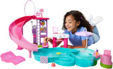 Barbie Dream Pool Playset med sex lekområden inklusive en rutschkana och jacuzzi, plus över 20 tillbehör som ett husdjur, simringar och mer, JKG83