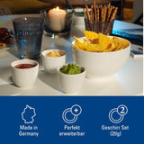 Villeroy & Boch For Me spannmålsskål set om 2, vit, diskmaskinssäker, mikrovågssäker, små skålar för 2, skålar, spannmålsskålar, mellanmål eller såser, tallrik, premiumporslin