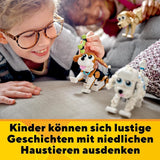 LEGO 31137 Creator 3-i-1 söt hundset med djurfigurer tax, mops, pudel och mer, leksak för barn 7+, present till hundälskare Byggset Besuche den LEGO-Store